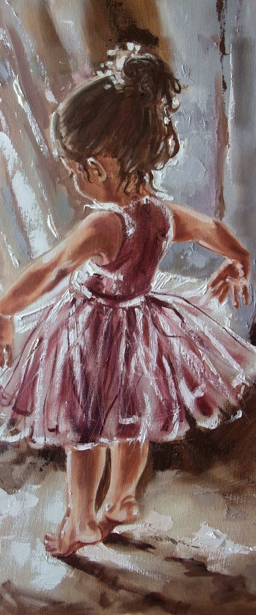 COMMISSION original painting window  palette knife GIFT by Monika Luniak