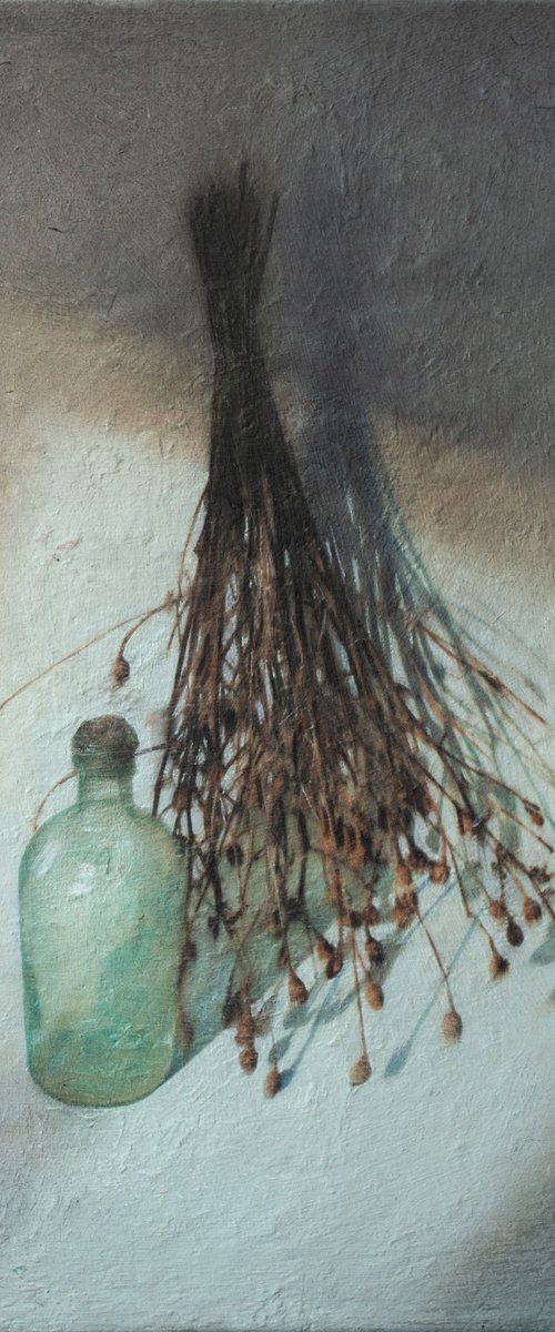 Dried Flowers and the Bottle by Andrejs Ko