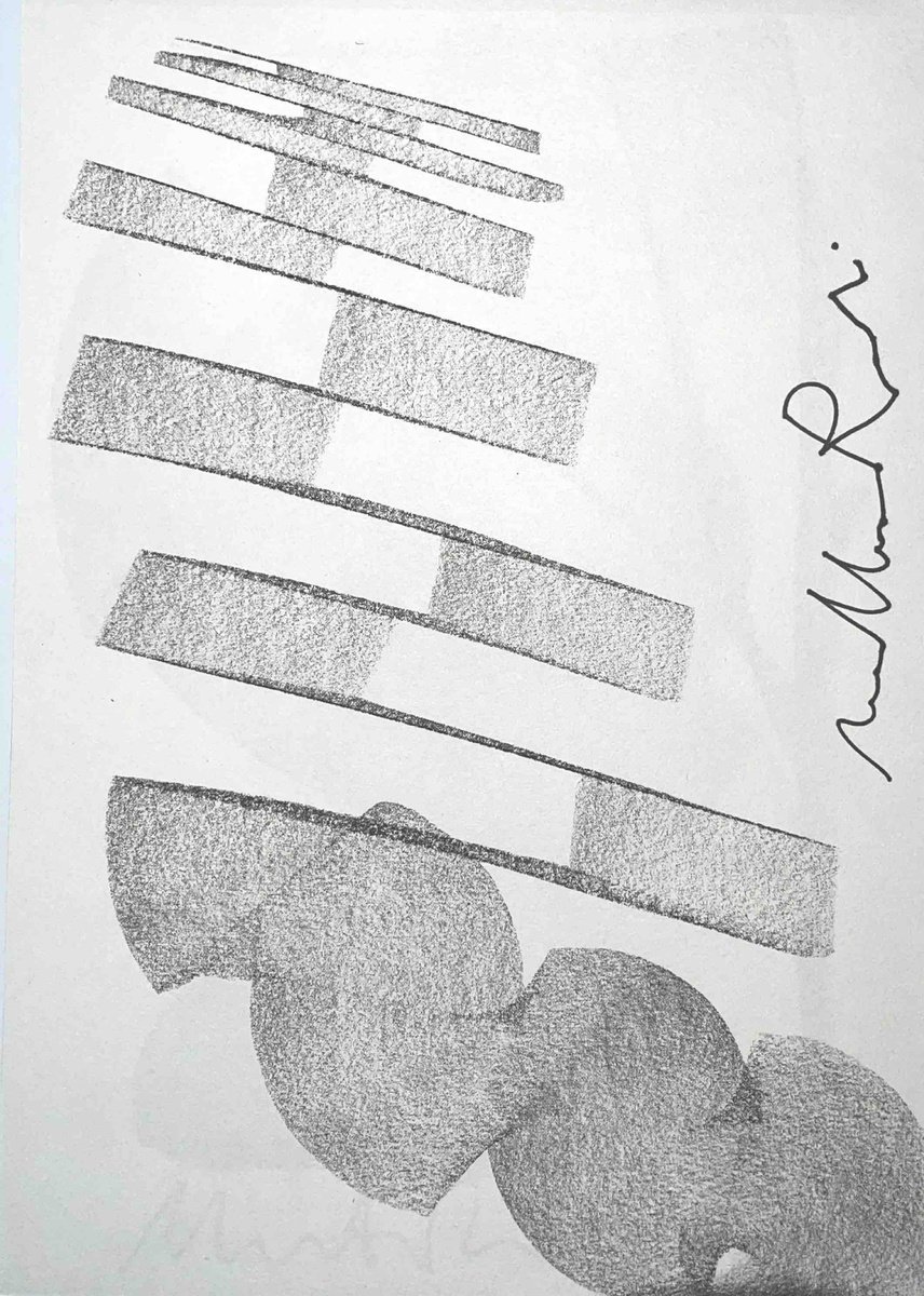 Abstract Pencil Drawing By Mattia Paoli, 8 X 11", Lines Of A Dream 11, Original Artwork