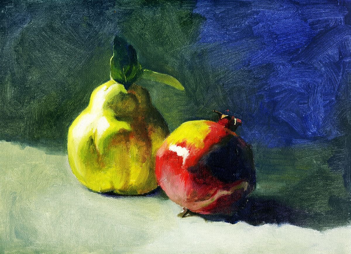 Still-life with pomegranate by Tatyana Holodnova