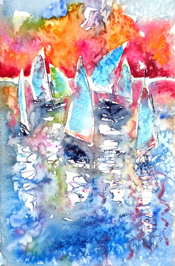 Sailboats resting II