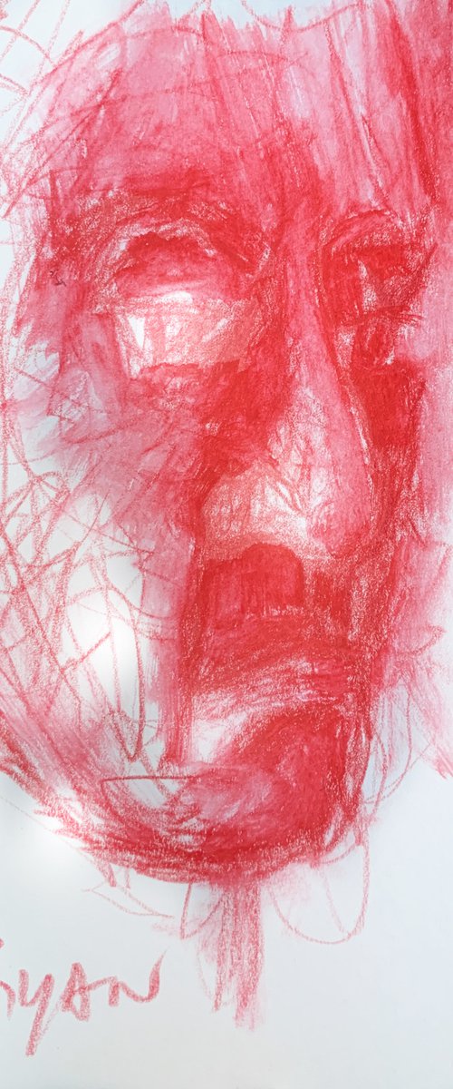 Small Portrait Of A Man in Red by Ryan  Louder