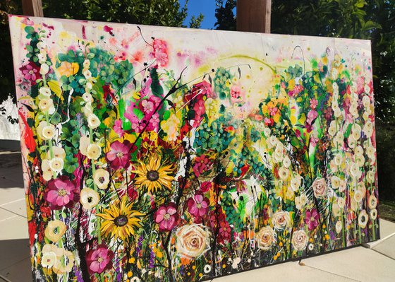 Honeyglow Grove; Abstract Floral Landscape