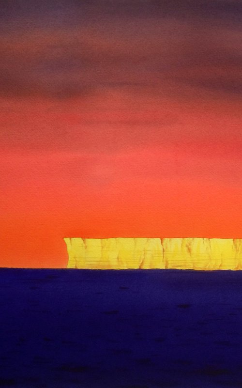 RESERVED for Adam - Melting ic by Olga Beliaeva Watercolour