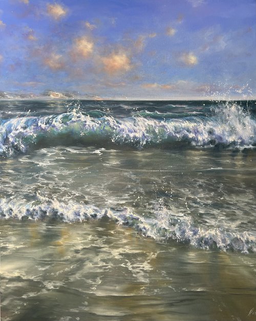 Escape - ocean waves in oil by Alesia Yeremeyeva