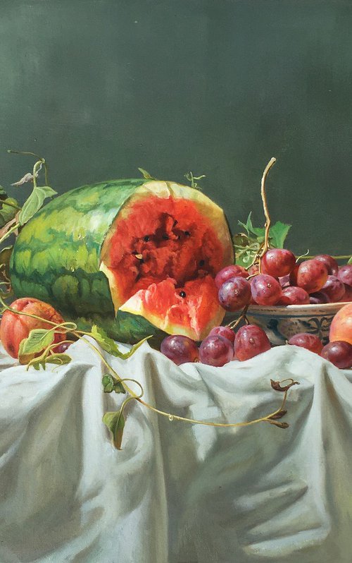 Watermelon and grape c195 by Kunlong Wang