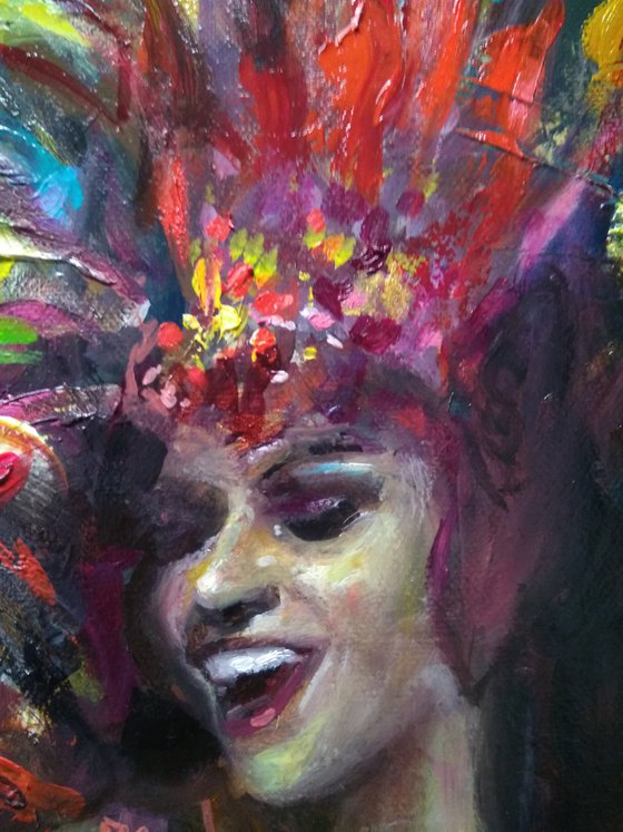 Carnival- Impasto Oil Painting