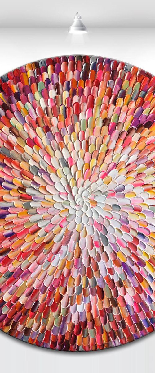 'Orbis bloom' - 36x36” - COMMISSION by Tatiana Georgieva