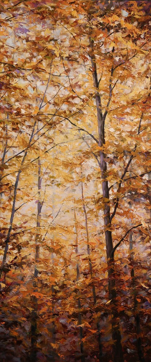 "Rays in a Yellow Leaf" by Gennady Vylusk