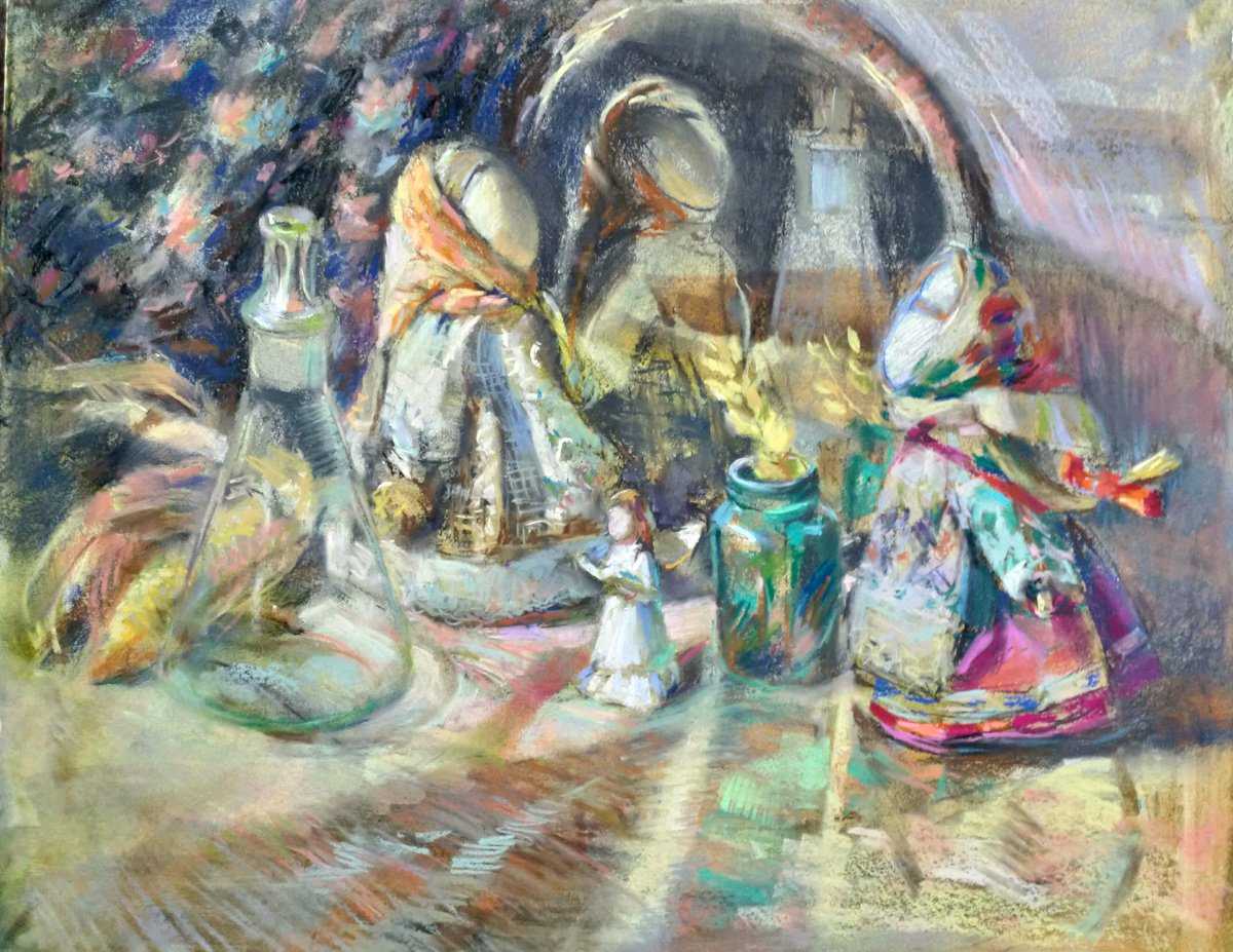 Impressionistic Pastel Drawing , Alices In The Wonderland By Liudmyla Chemodanova, 20 X 16, Artwork For Sale On Artfinder