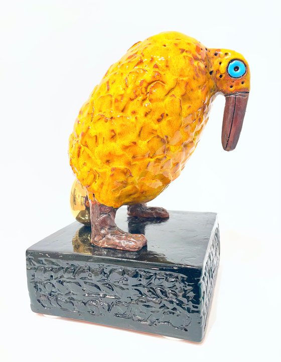 Orange Bird with Golden Egg
