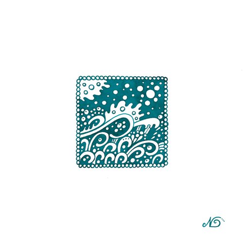 Surreal Pattern n.59 - Small Blue Sea by Veronika Demenko