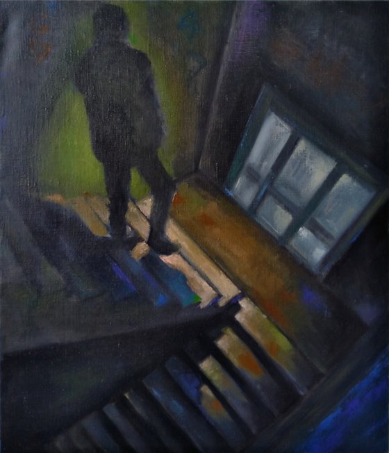 Get down(47x56cm, oil painting, impressionistic)
