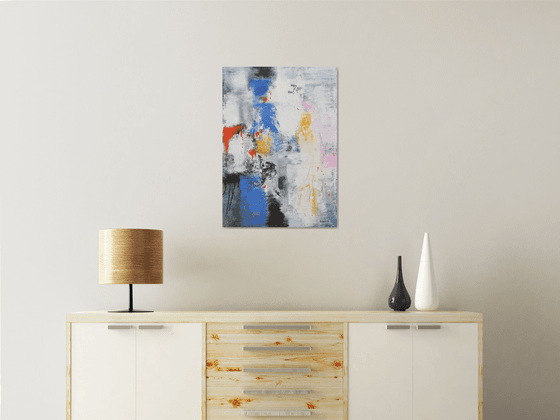 Composition with Blue and Black