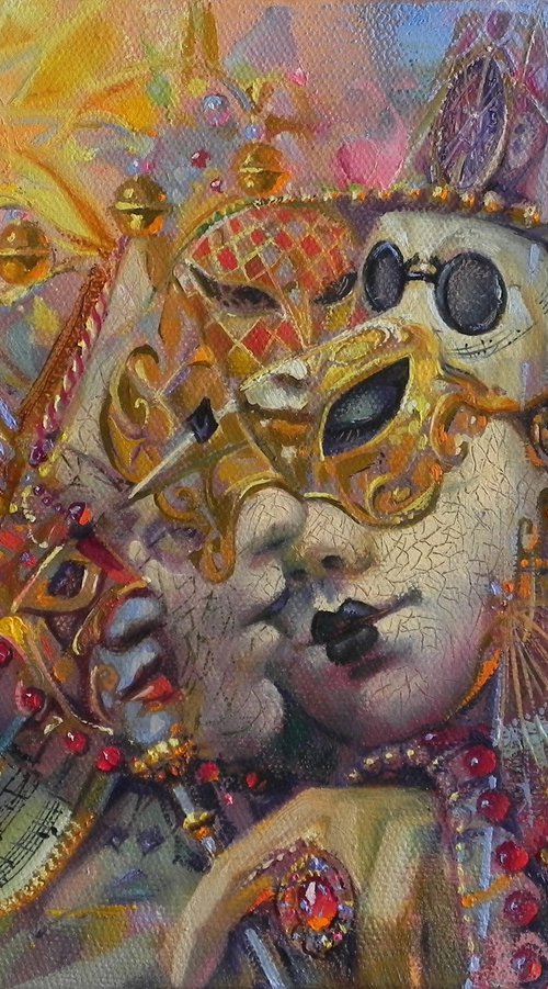 "Venetian impression" Original painting Oil on canvas Home decor by Yurii Novikov