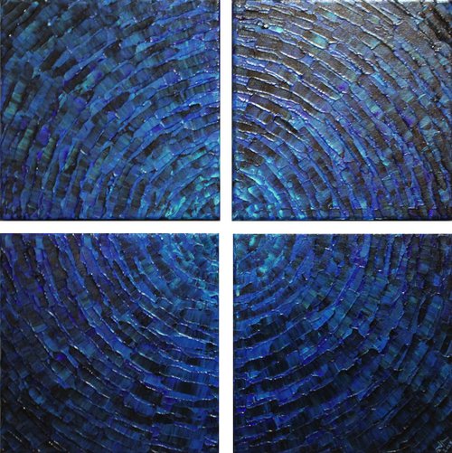 Fragmented Dark Blue Shard by Jonathan Pradillon