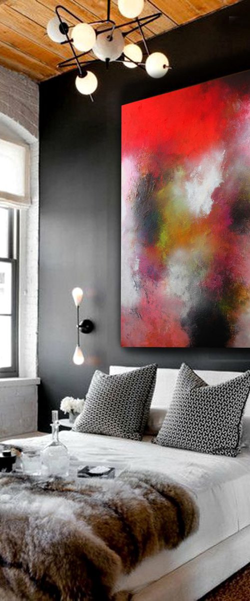 Abstract painting from the workshop of the artist Alex Senchenko / Message by Alex Senchenko