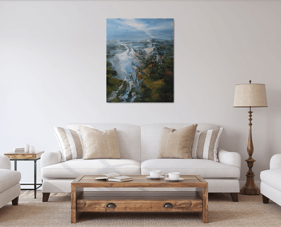 " Agartha - Northern glacier ".... SPECIAL PRICE !!!  W 80 x H 100 cm