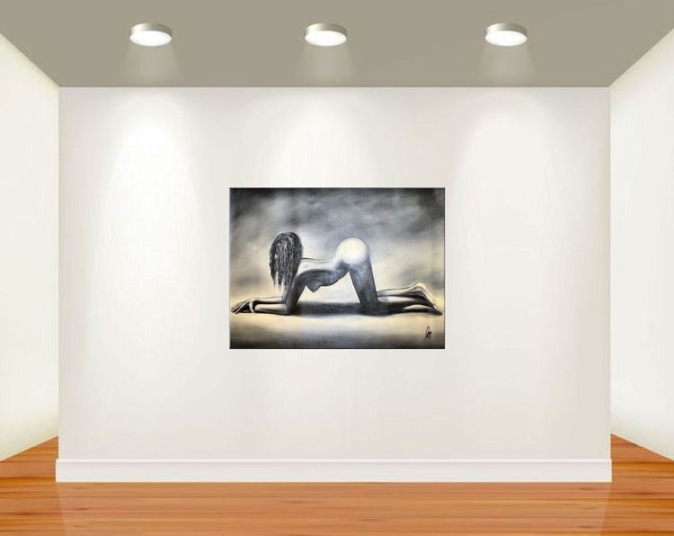 In Black And White Acrylic Figure Painting Bla Artfinder