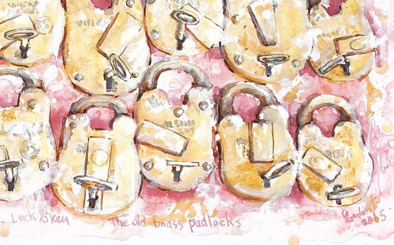 Lock & Key,   The old brass padlocks