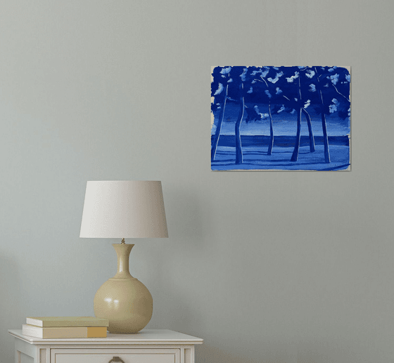 Cap Coz gouache ultramarine