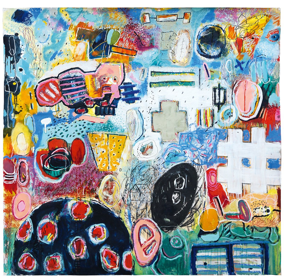 Abstract Painting By Michael Thummrich, 59 X 59", No Title, Original Artwork