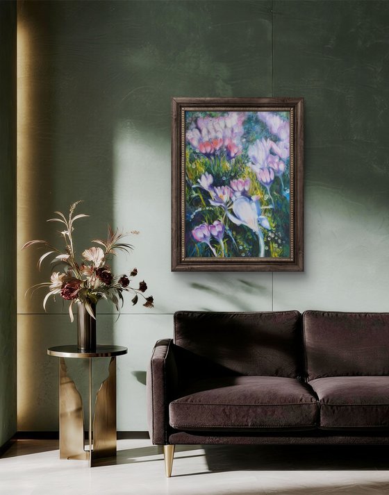 Crocus field Floral Abstract