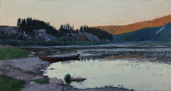 Sunset on the Chusovaya river