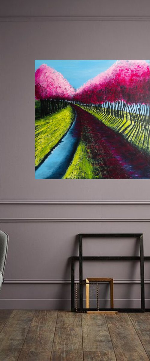 Cherry Road  -  Fields and Colors Series by Danijela Dan