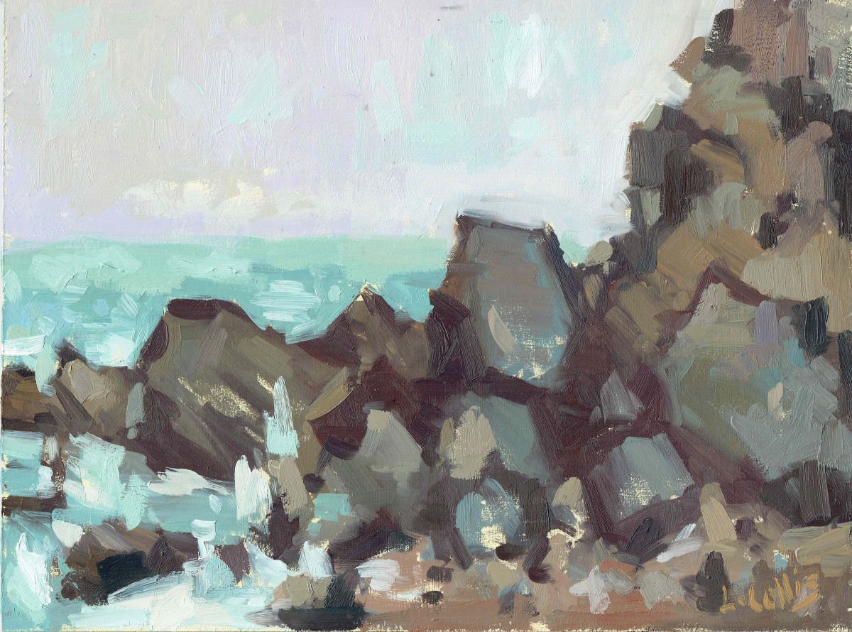 Rocks on the Heddon Valley by Louise Collis