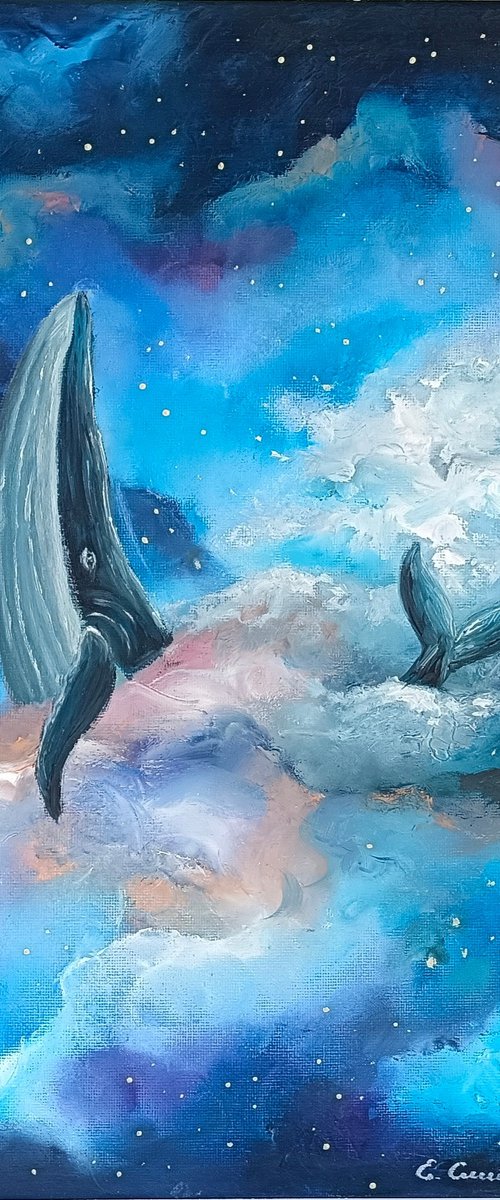 Whale In Space by Evgenia Smirnova