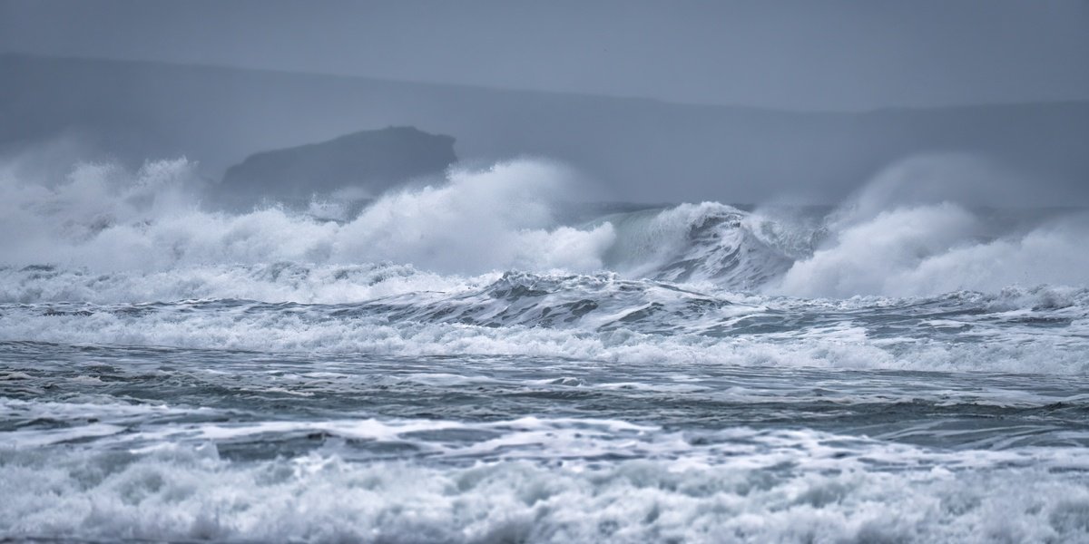 Landscape Photograph By Paul Nash, 24 X 12", The Panoramic Storm Wave, Original Artwork