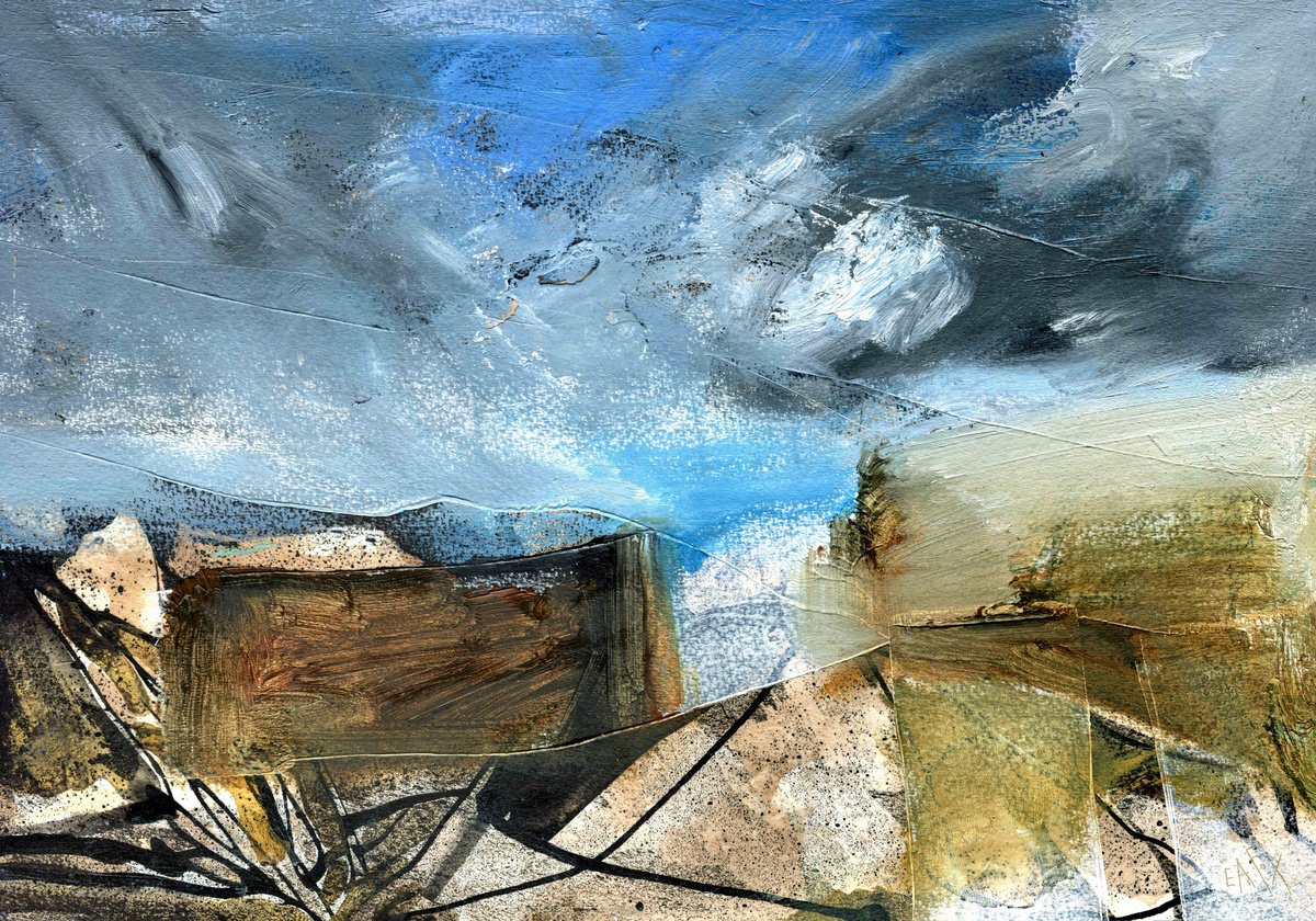 Impressionistic Landscape Oil Painting By Elizabeth Anne Fox, 16 X 11, Small Harbour 1, Original Artwork