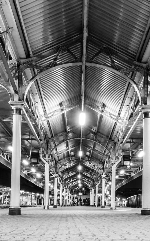 Bristol Temple Meads Station on a wet evening by Paul Nash