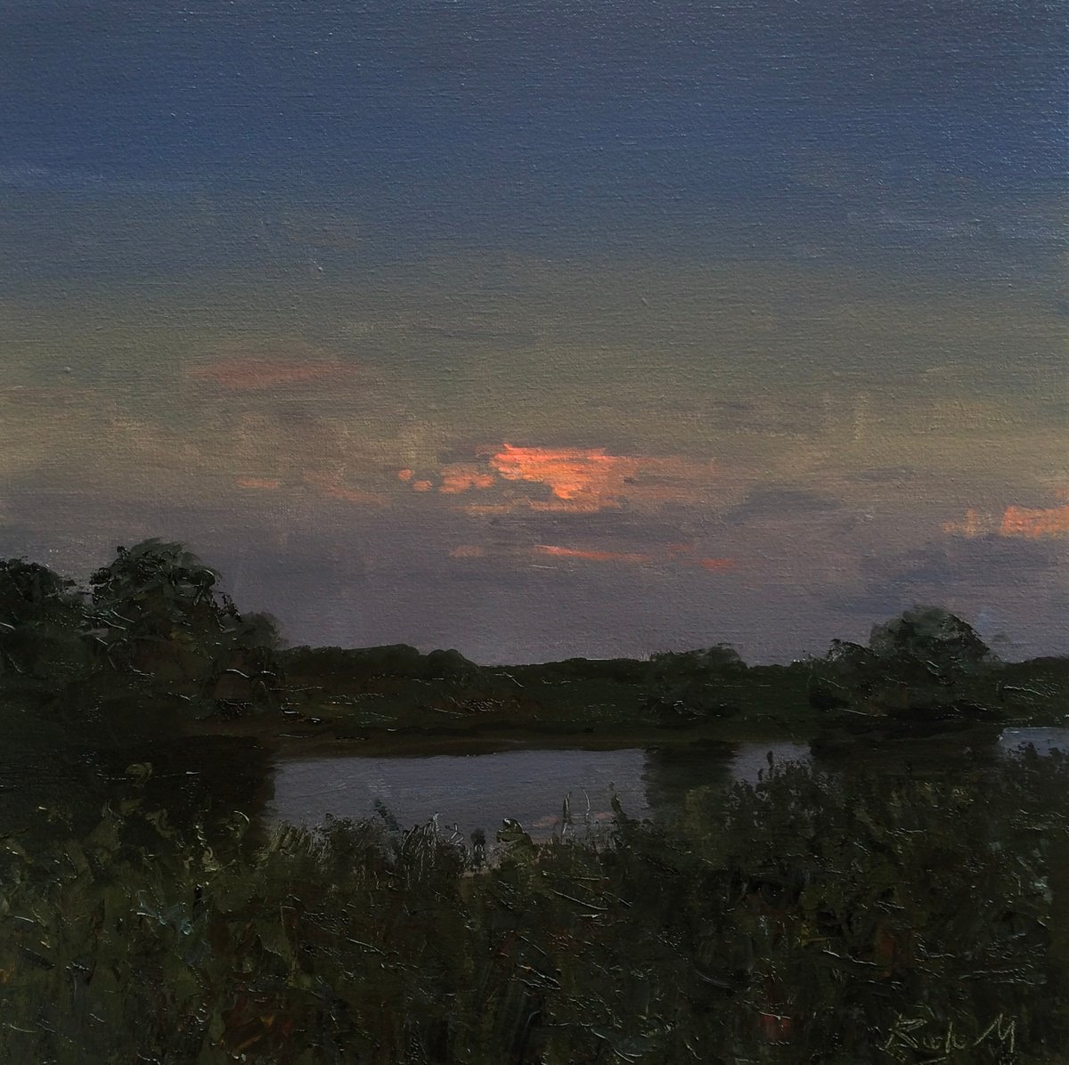 Evening In The Countryside By Michael Rak, 14 X 14, Artwork For Sale On Artfinder