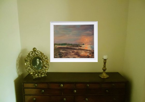Sunset over Minnis Bay An original oil painting on board! Lovely Gift!