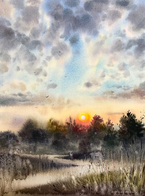 Sunrise in the village