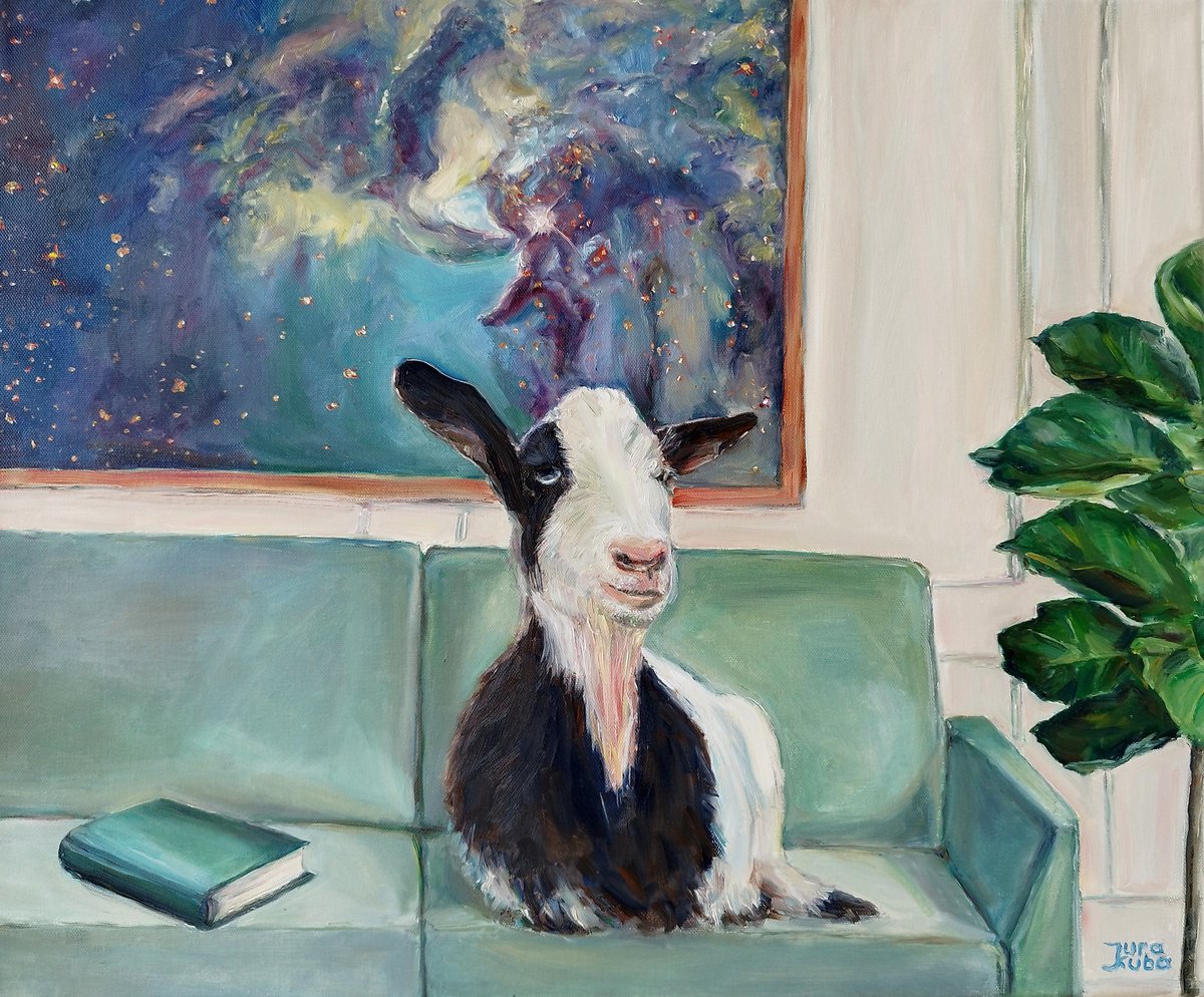 Goat At Home by Jura Kuba Art