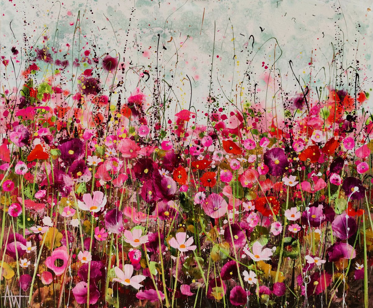 Expressive Oil Painting , When You Kiss Me I Blush By Angie Wright, 47 X 39, Artwork For Sale On Artfinder