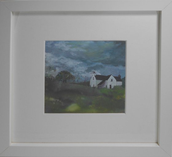 Scottish Highland Cottage - Impressionist Painting of Farm House in the Highlands of Scotland
