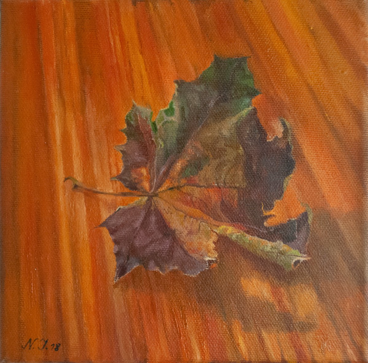 Still Life Oil Painting By Nikola Ivanovic, 8 X 8", The Loner, Original Artwork