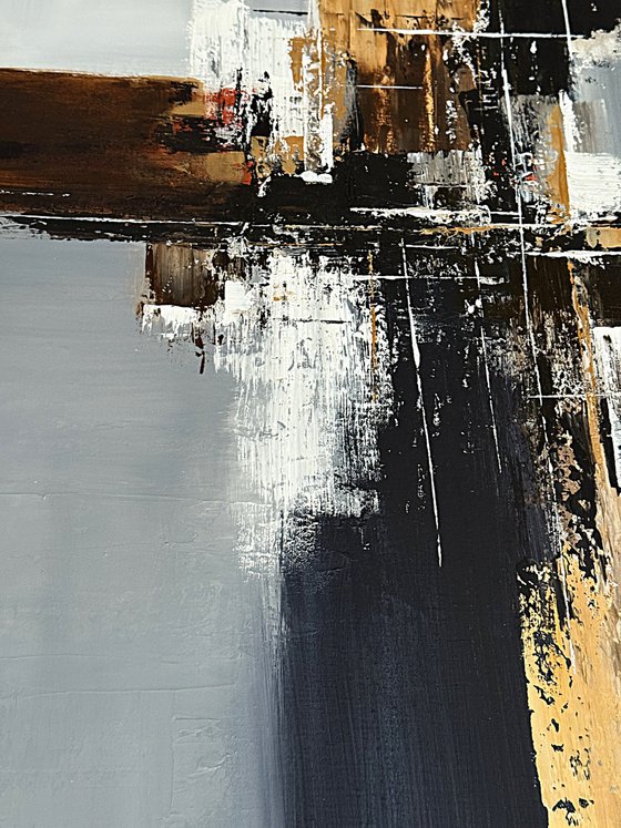 Balanced Axis. Square Contemporary Abstract