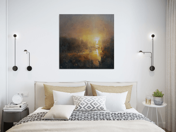 " Hazy Sunrise " SPECIAL PRICE / W 80 x H 80 cm