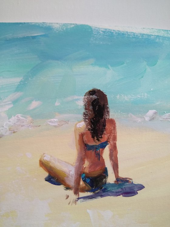 On Hot Sand . Sketch