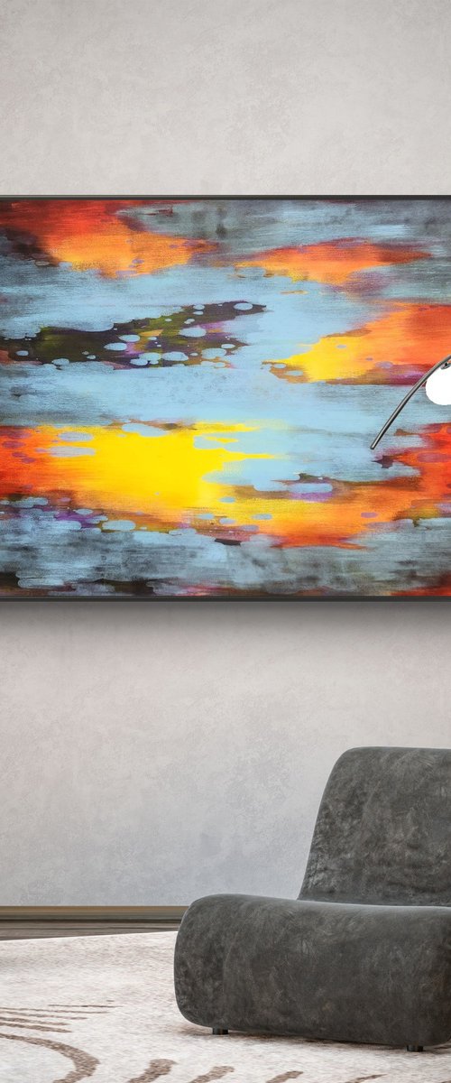 FLARE I - Contemporary Abstract Painting by Orvvet
