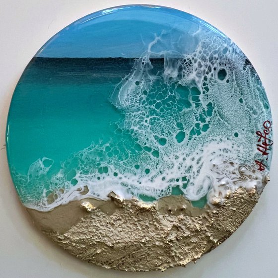 "Little wave" #4 - Miniature ocean painting