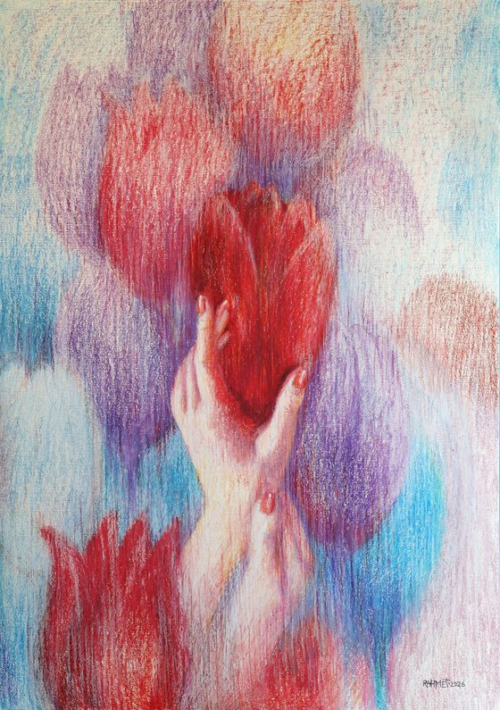 Touch : paper, oil pastel