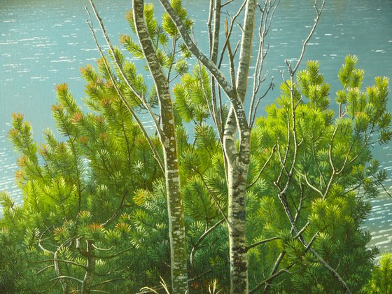 Autumn at a mountain lake