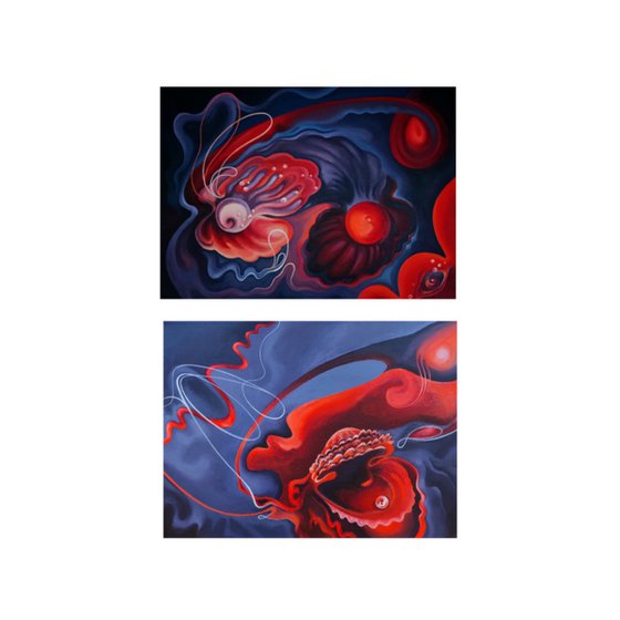 The glow of the abyss (diptych)