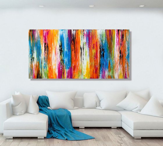 Those Lazy Days of Summer- LARGE, MODERN, ABSTRACT ART – EXPRESSIONS OF ENERGY AND LIGHT. READY TO HANG!